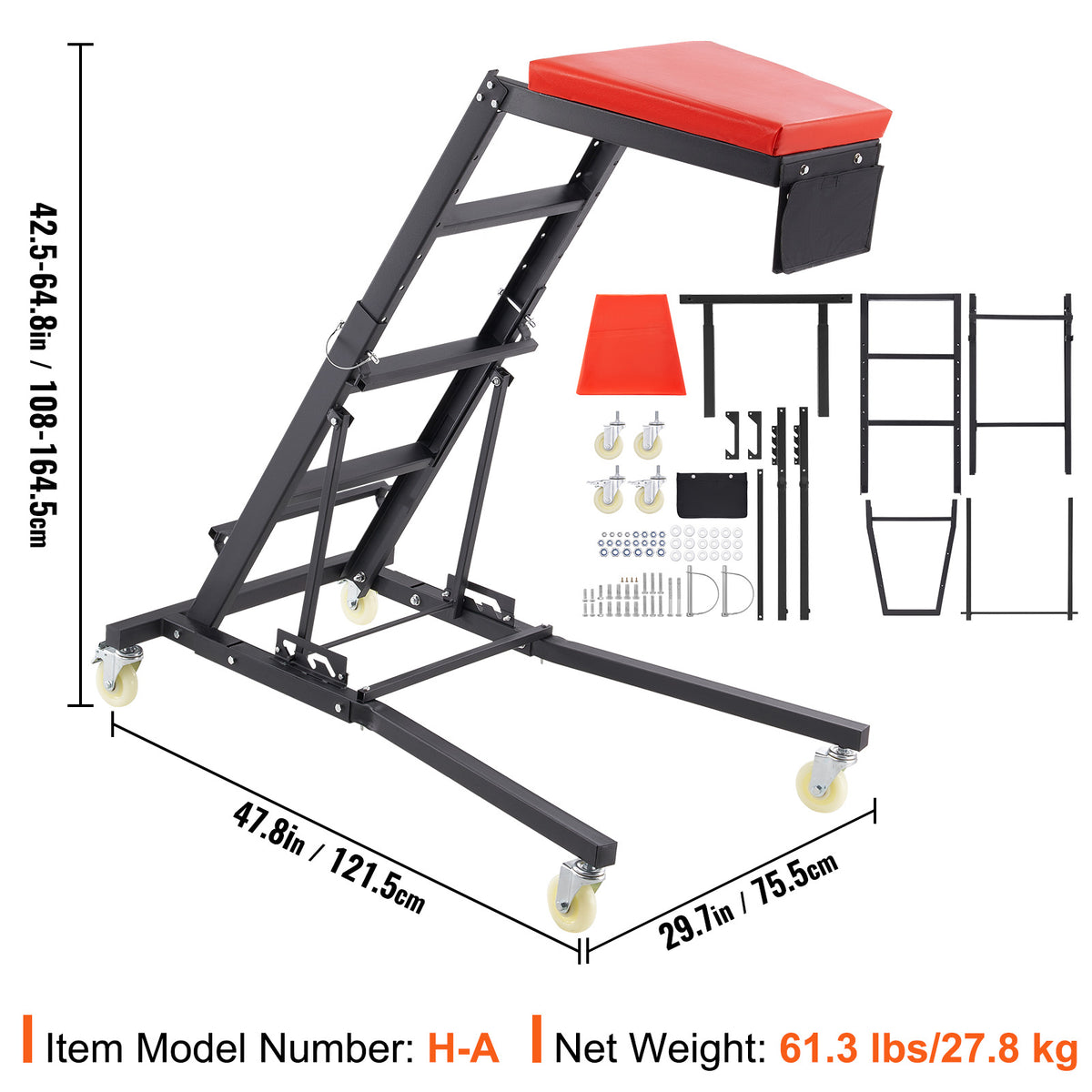 VEVOR Adjustable Topside Engine Creeper, 400 lb Capacity product image