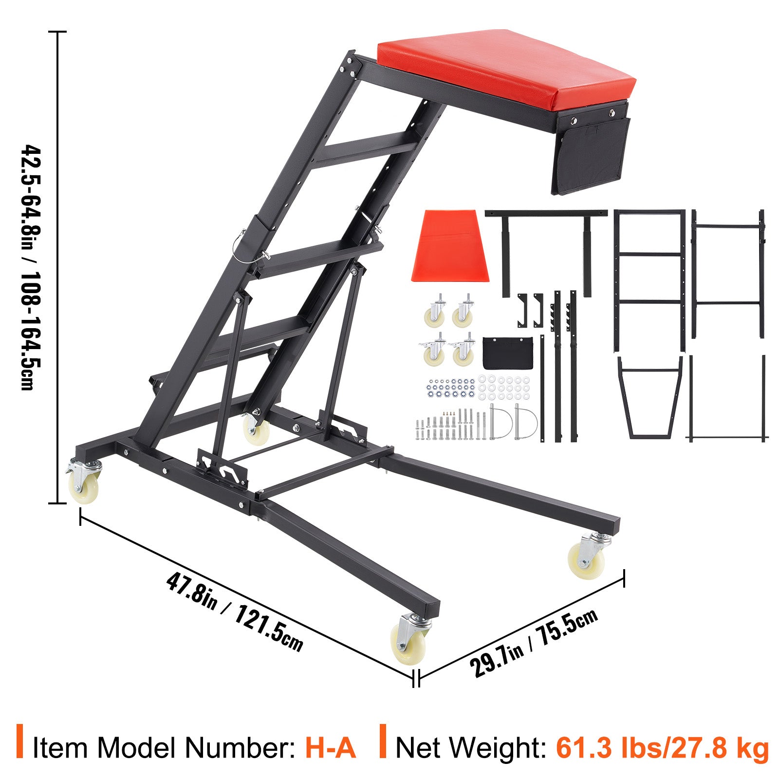 VEVOR Adjustable Topside Engine Creeper, 400 lb Capacity product image