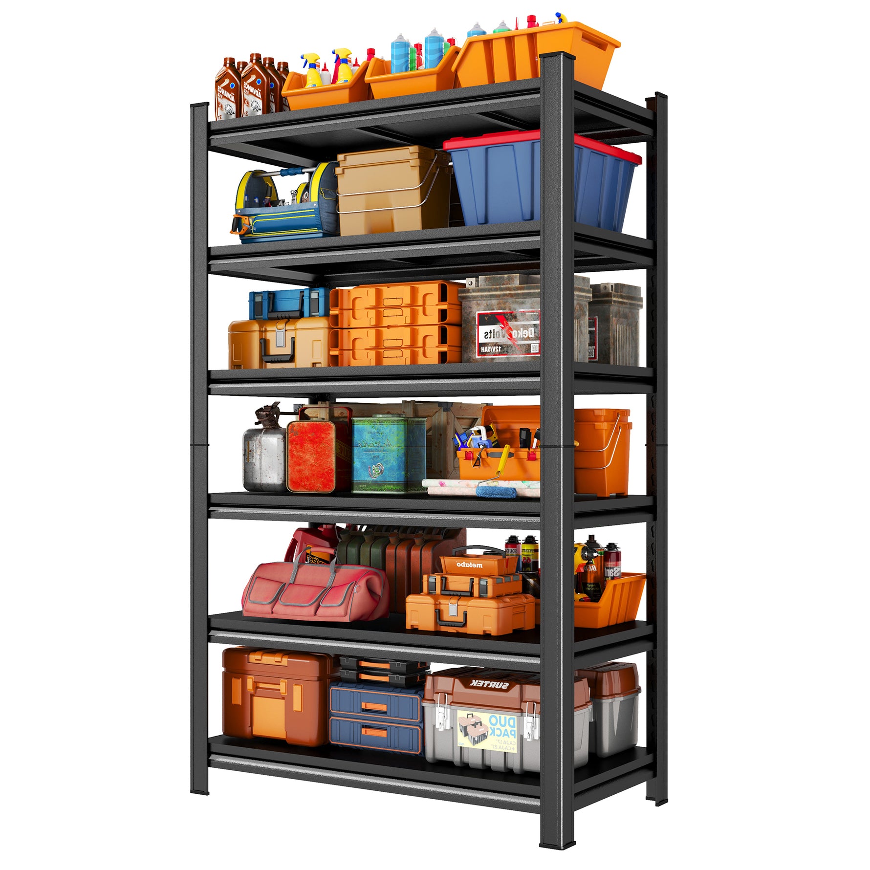 Heavy-Duty Adjustable Metal Storage Shelving Units for workshop, garage, storage, or utility use
