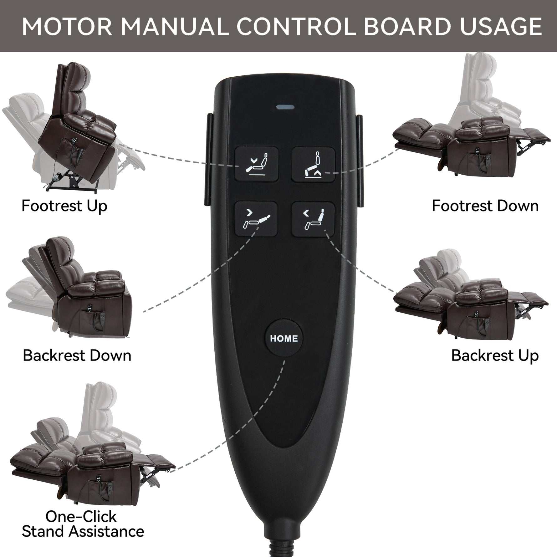 Dual-Motor Power Lift Recliner with Heat & Massage, 350 lb Capacity detail image 111