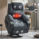 Dual-Motor Leather-Air Power Lift Recliner detail image 19