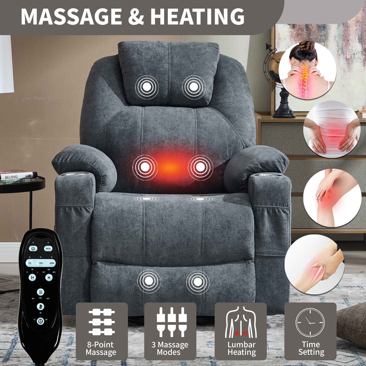 Dual-Motor Leather-Air Power Lift Recliner detail image 20