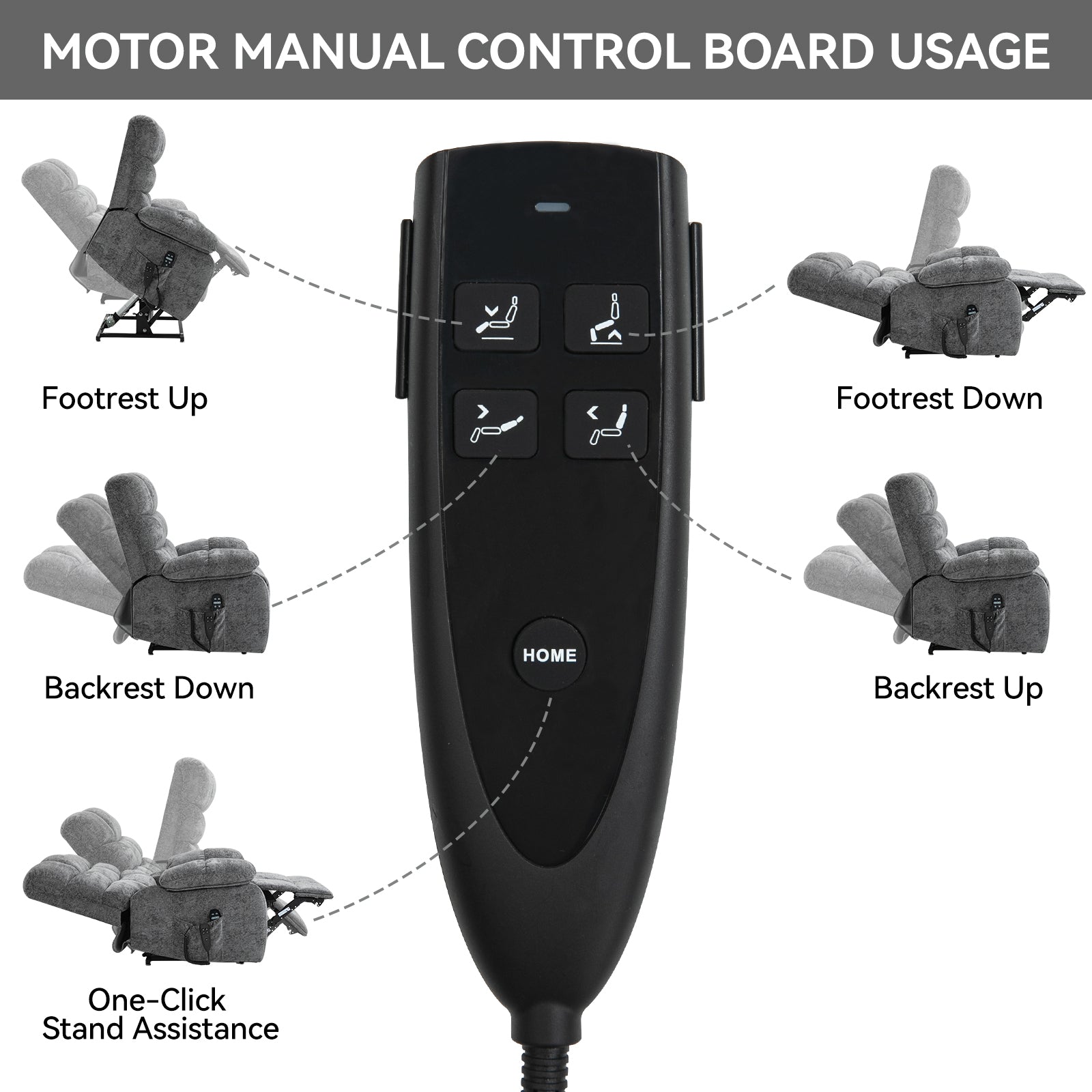 Dual-Motor Lift Recliner with Heat & Massage, 350 lb Capacity detail image 42
