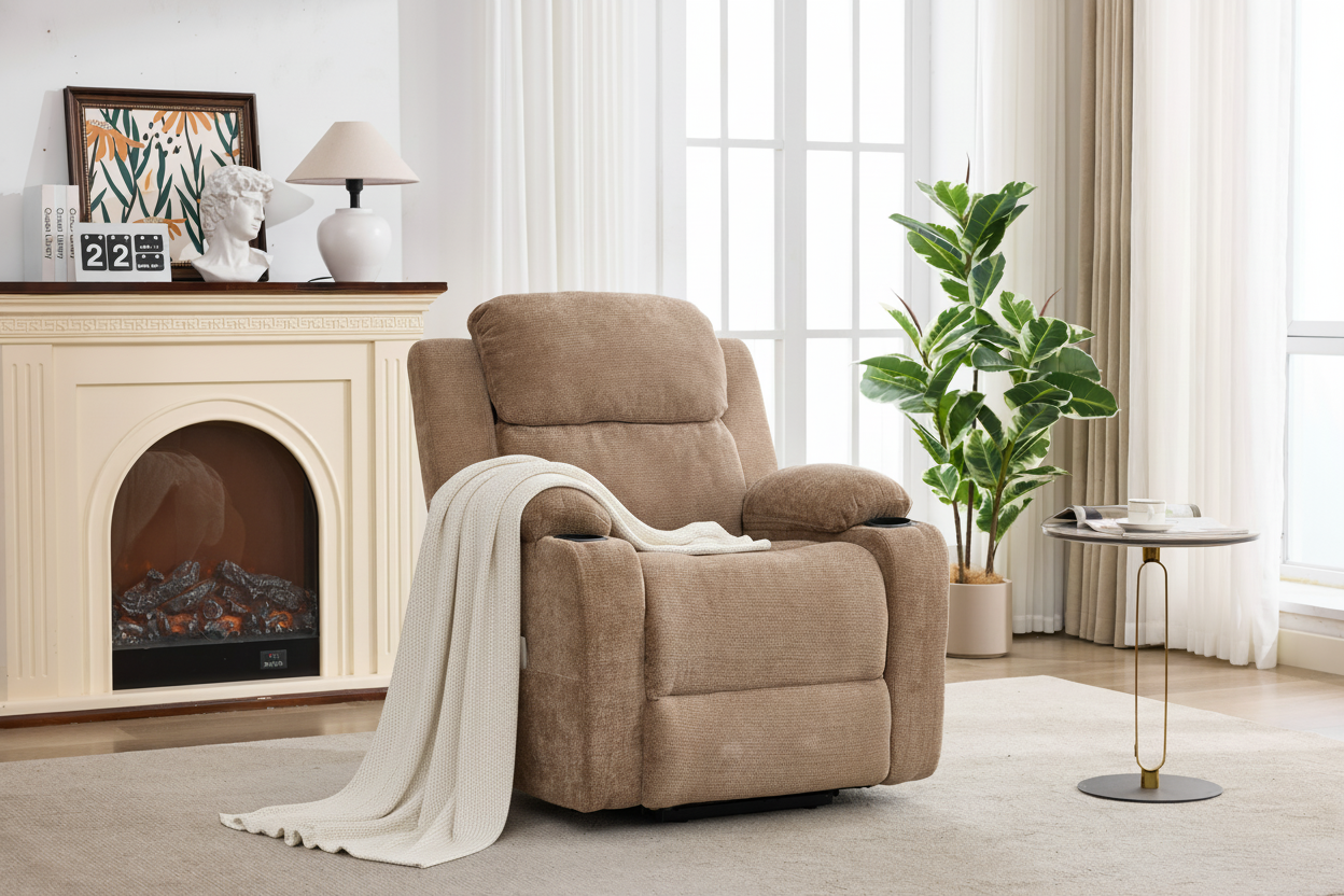 Dual-Motor Leather-Air Power Lift Recliner detail image 131