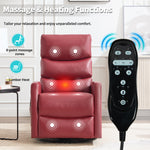 Heat Massage Manual Recliner Chair with Rocker and Swivel in Fabric for Living Room detail image 31