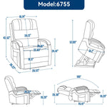 Power Chenille Lift Recliner Chair Dual Motor Infinite Position Up to 350 Pounds detail image 22