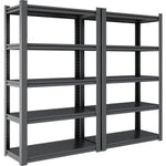 Industrial Heavy-Duty 5-Tier Adjustable Metal Shelving Unit for workshop, garage, storage, or utility use
