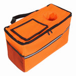 3-in-1 Folding Wagon Cart with Bench Seat & Storage for workshop, garage, storage, or utility use