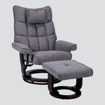 8-Point Massage Recliner with Ottoman, Heated Reclining Chair, Bent Wood Base detail image 8