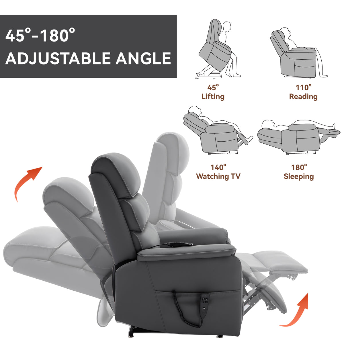 Dual-Motor Power Lift Heat & Massage Recliner detail image 90