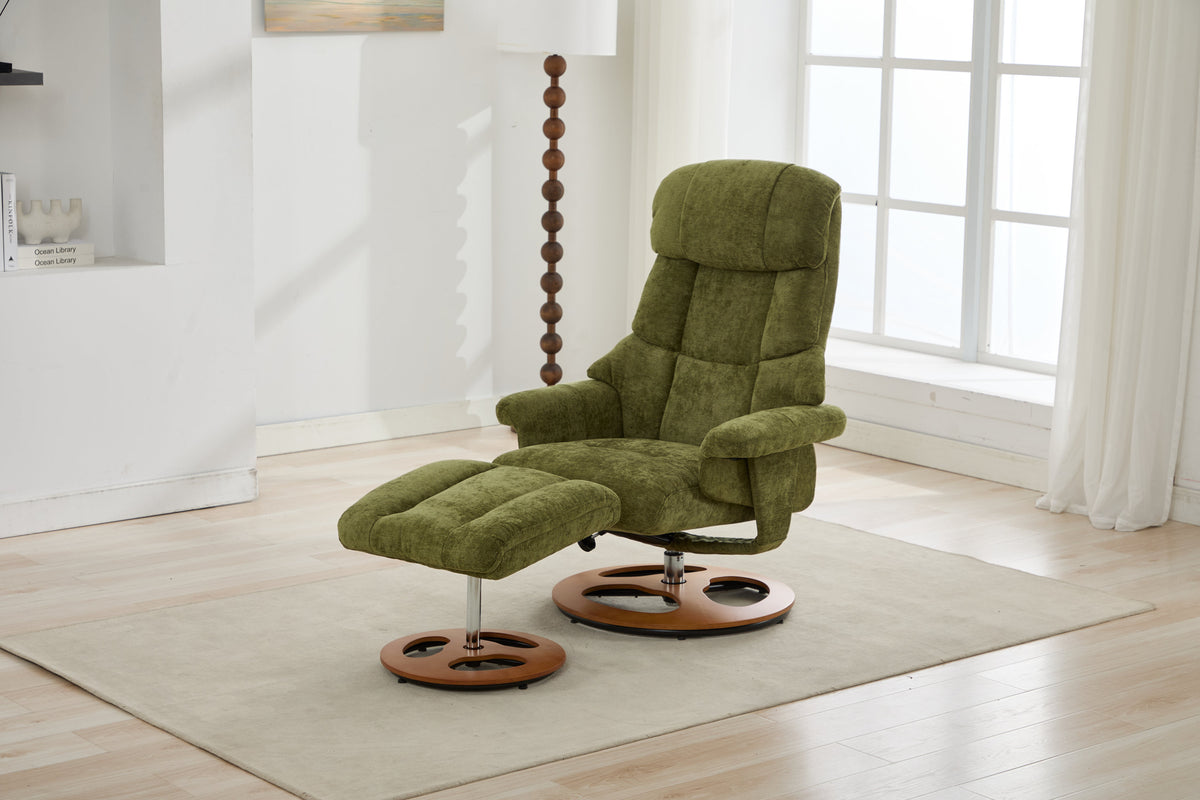 Ergonomic Recliner Chair with Ottoman - 360° Swivel Massage Lounge detail image 31