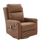 Modern Manual Recliner with 8-Point Massage and Heating, Swivel Rocking detail image 7