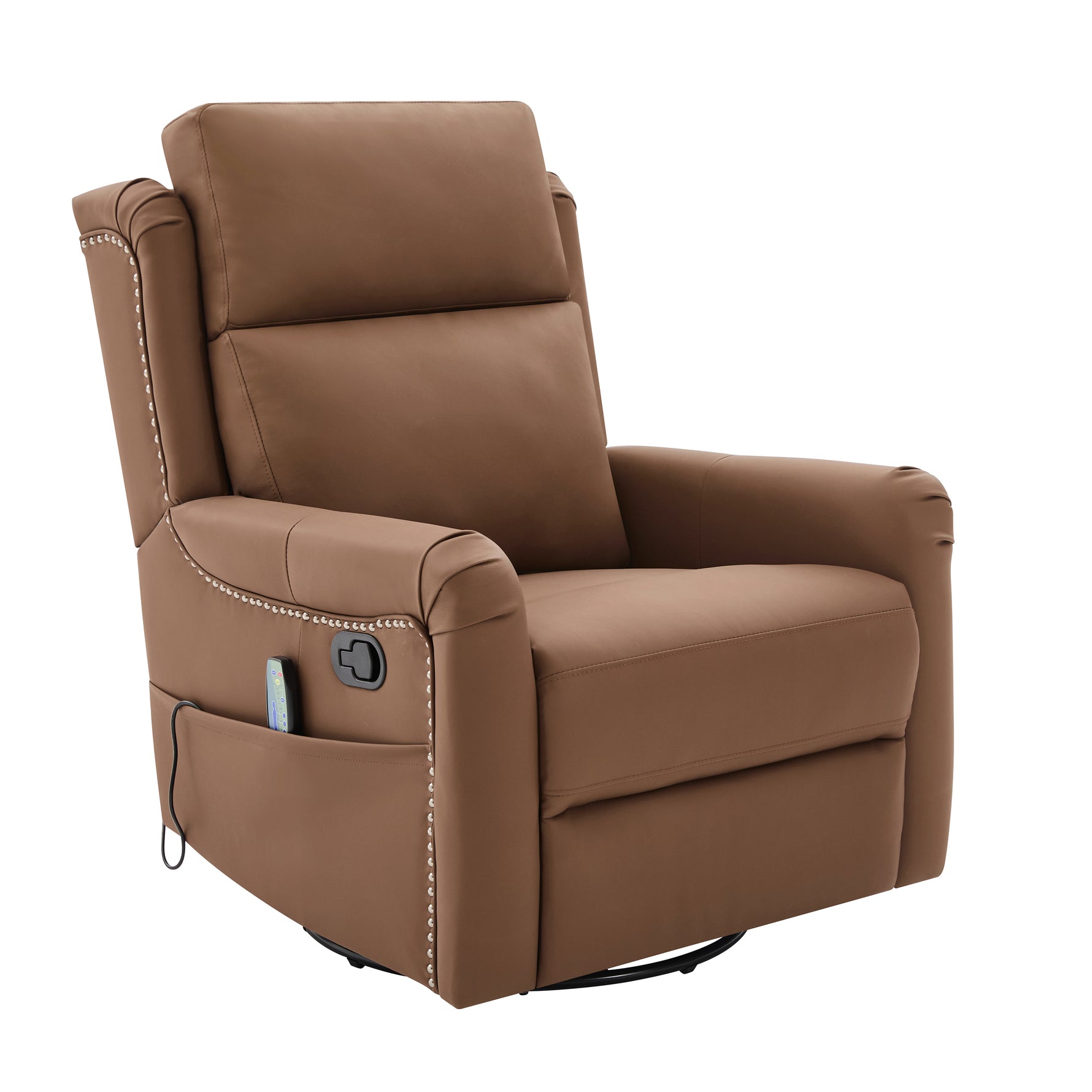 Modern Manual Recliner with 8-Point Massage and Heating, Swivel Rocking detail image 7