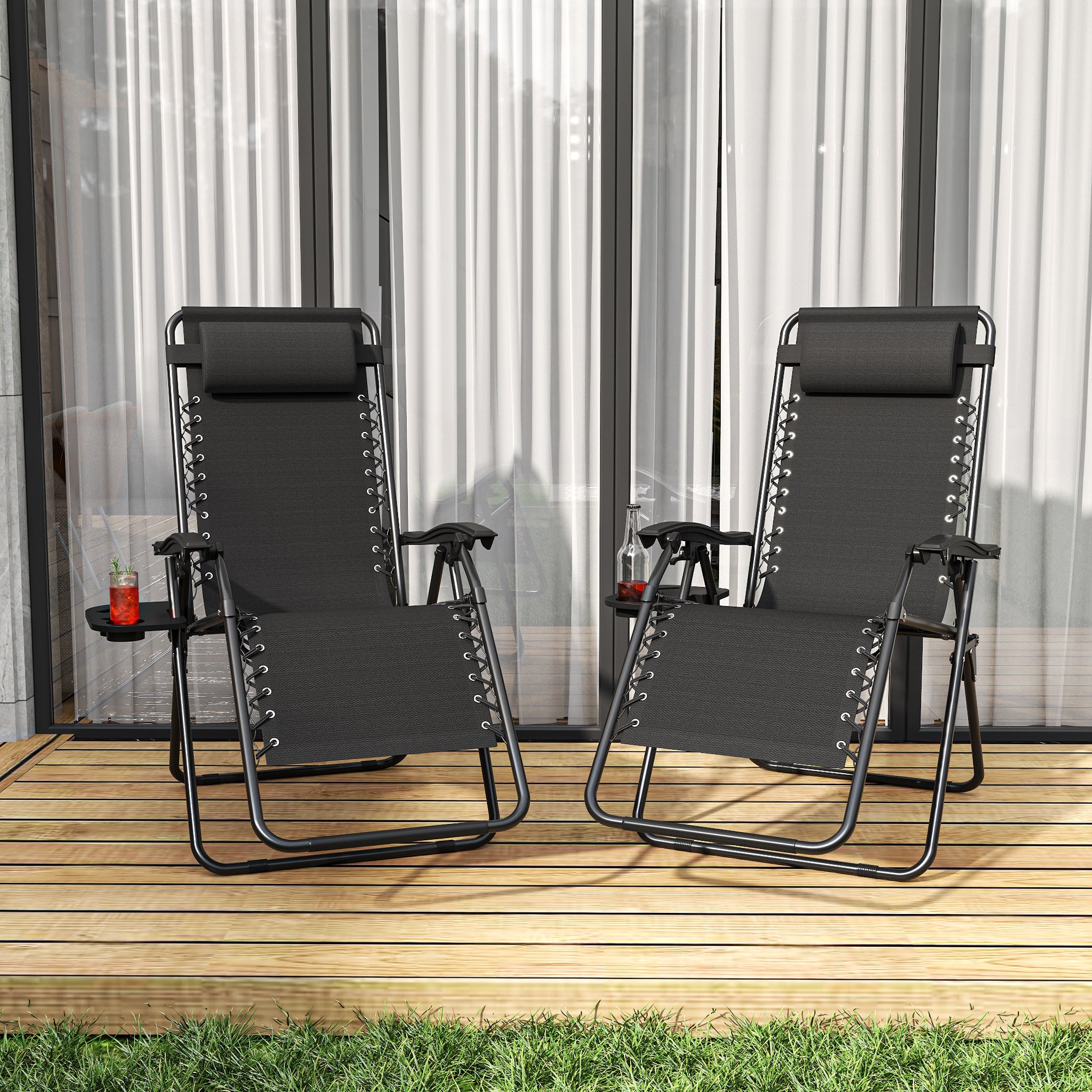 Folding Zero Gravity Lounge Chair with Headrest detail image 16