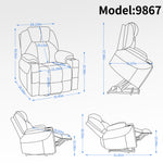 Dual-Motor Leather-Air Power Lift Recliner detail image 75