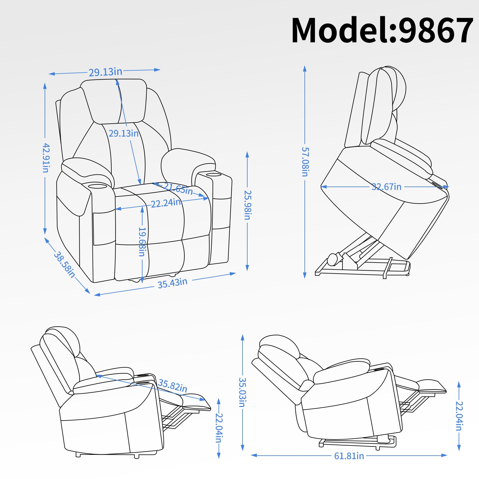 Dual-Motor Leather-Air Power Lift Recliner detail image 75