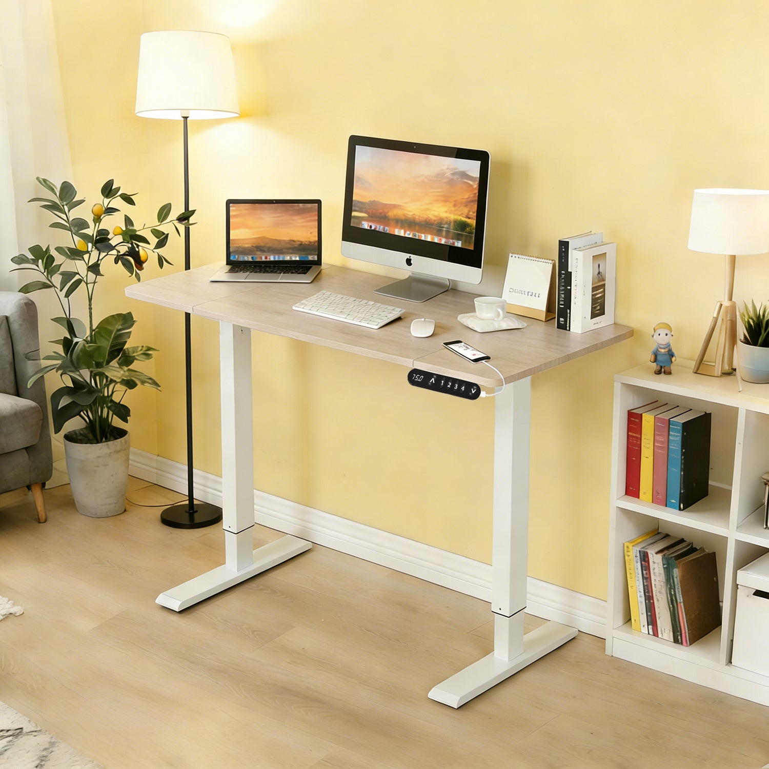 48" x 24" Electric Standing Desk workspace desk setup