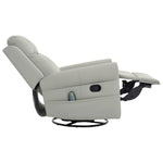 Modern PU Leather Manual Recliner Chair with 270° Swivel, Massage detail image 28