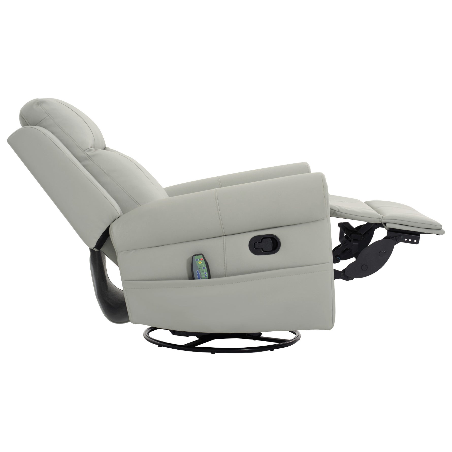 Modern PU Leather Manual Recliner Chair with 270° Swivel, Massage detail image 28