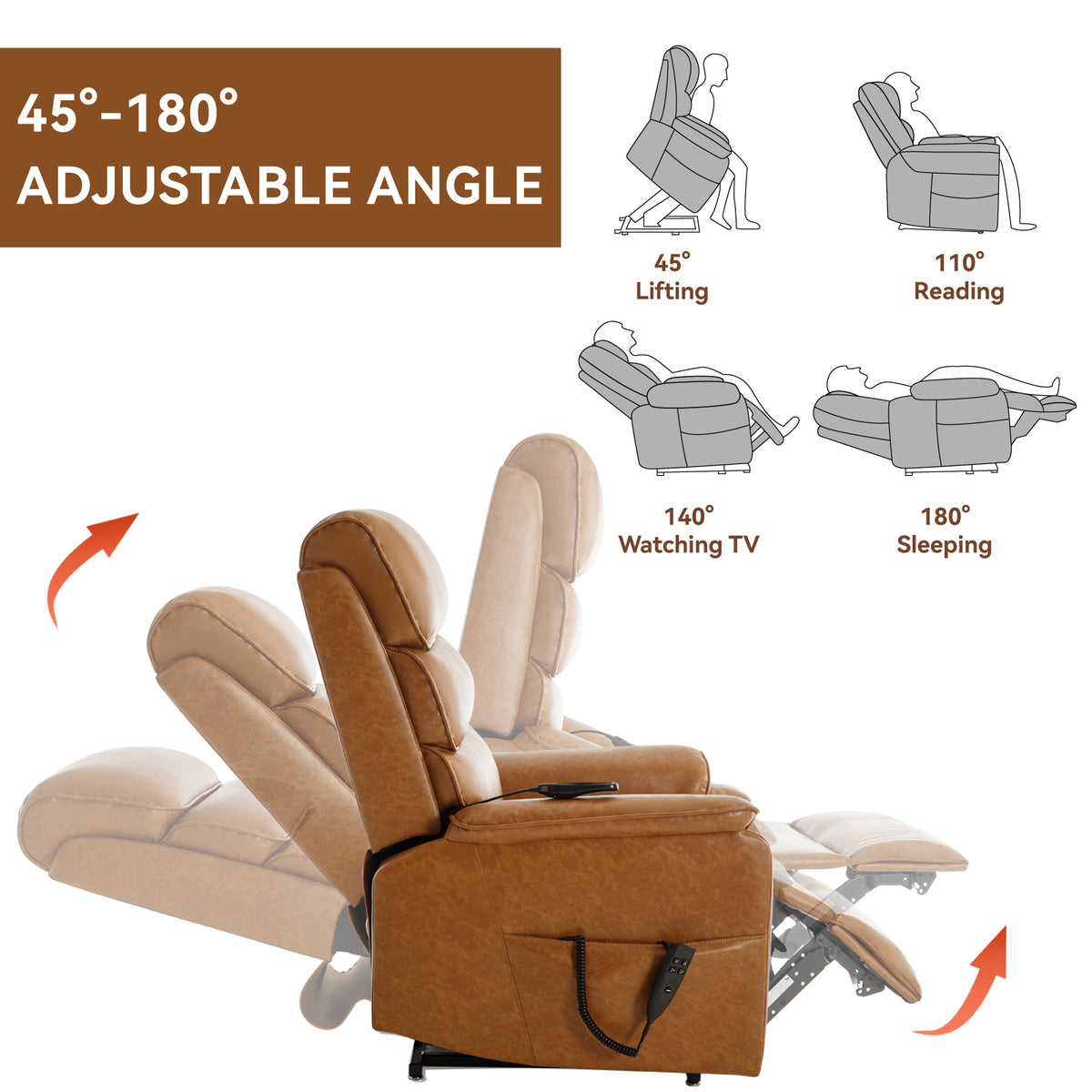 Dual-Motor Power Lift Heat & Massage Recliner detail image 86