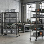 3300 lb Capacity Industrial Metal Shelving Units for workshop, garage, storage, or utility use
