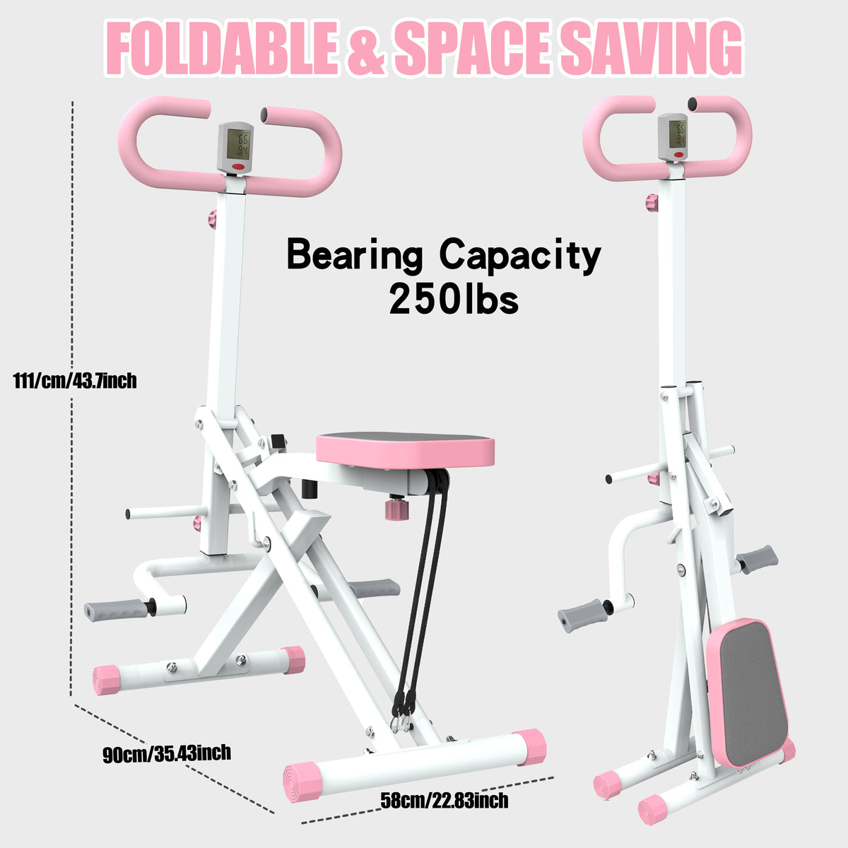 Foldable Assisted Squat Trainer with Resistance Bands detail image 5