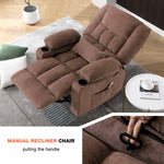Massage Swivel Rocker Recliner with Vibration, Heat & Ergonomic Lounge Support detail image 13