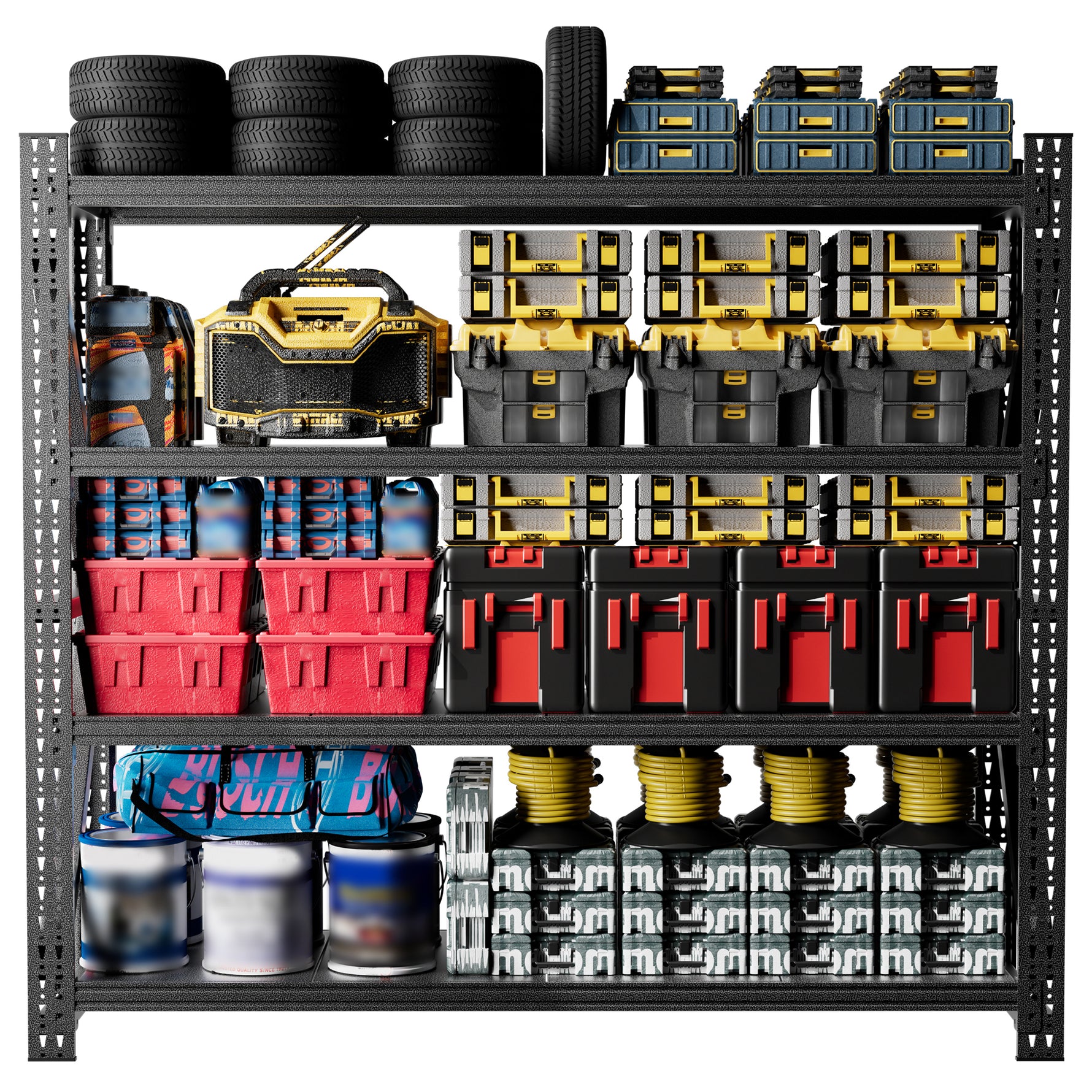 Heavy-Duty Adjustable Garage Shelving for Warehouse Storage for workshop, garage, storage, or utility use