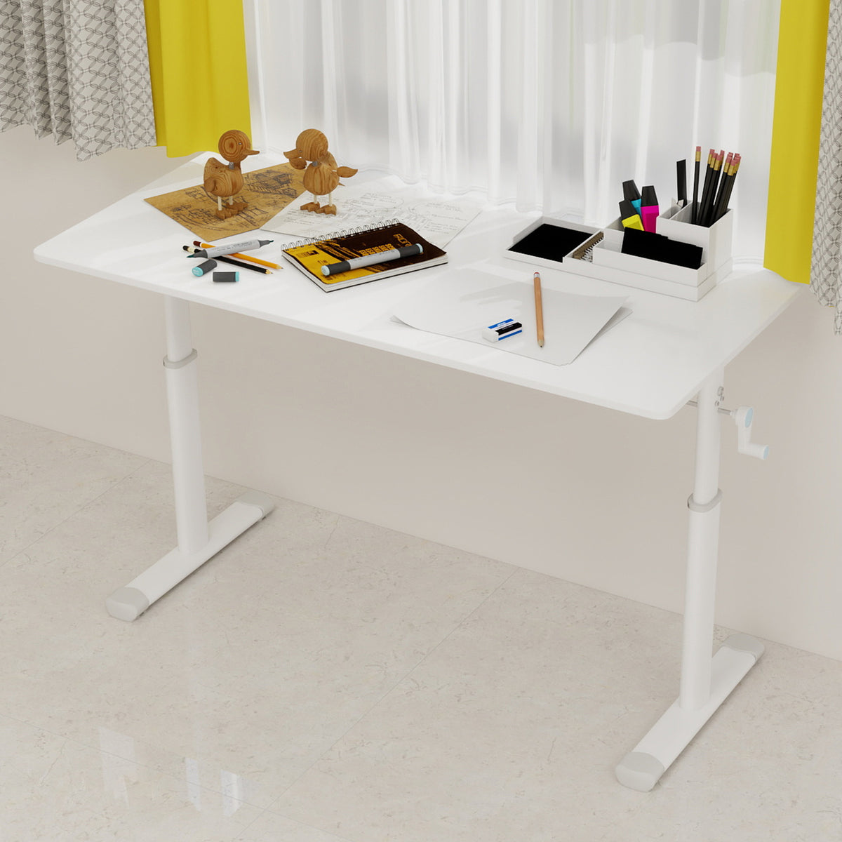 Height Adjustable Study Desk for Home Office workspace desk setup
