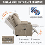 Dual-Motor Leather-Air Power Lift Recliner detail image 10