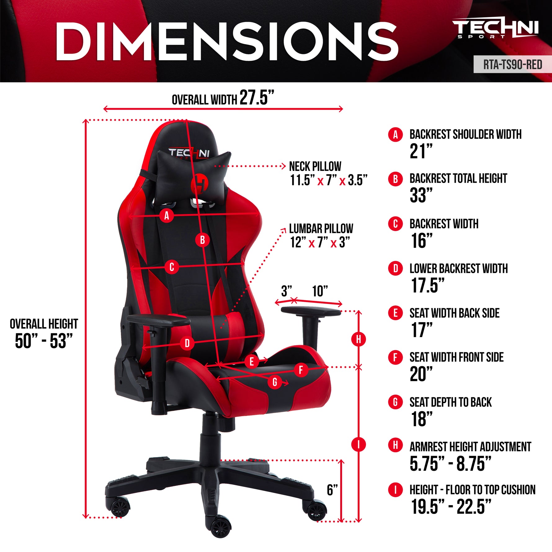 Techni Sport TS-90 Ergonomic Office Chair product image 4