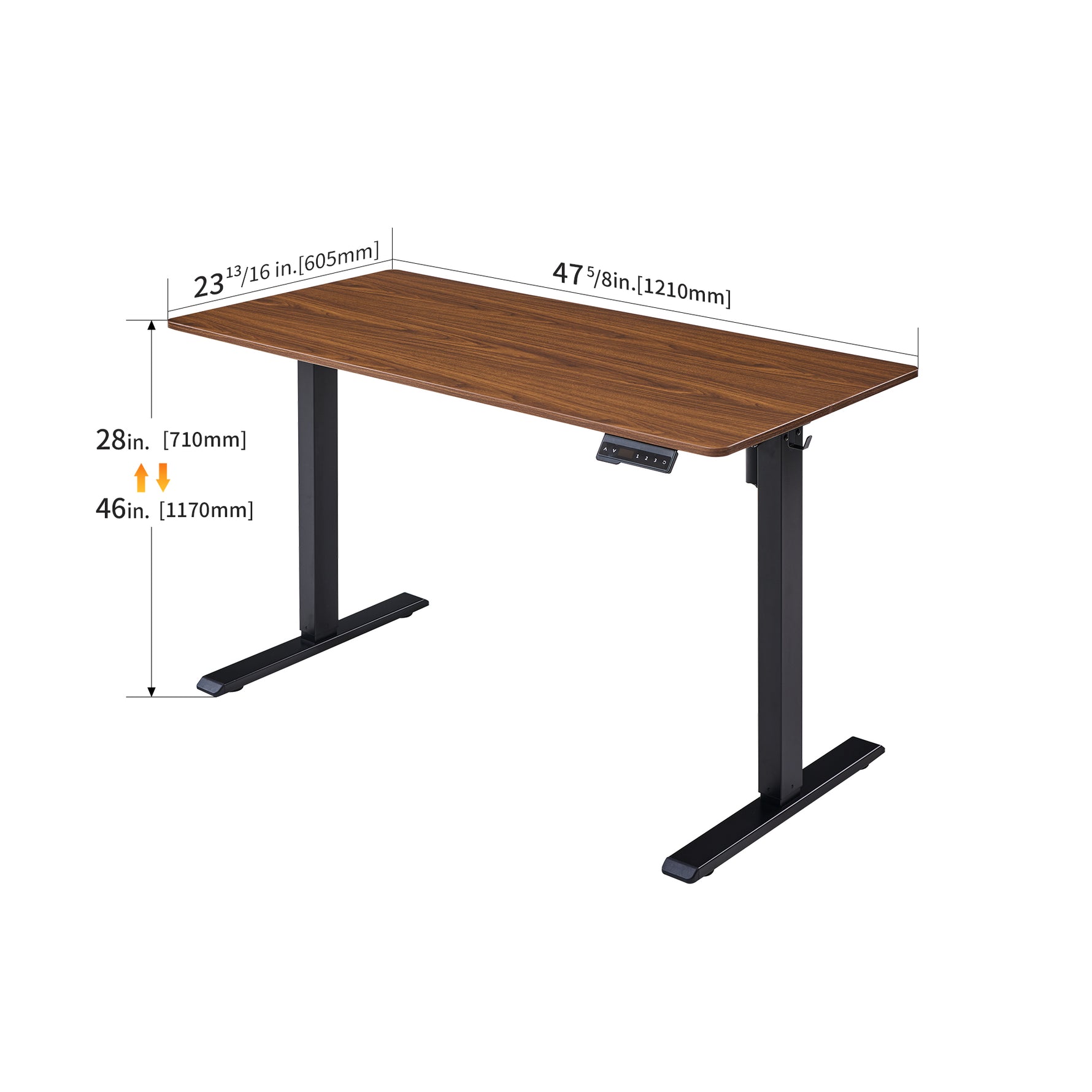 48" x 24" Electric Standing Desk workspace desk setup