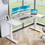 63" x 30" Electric Standing Desk with Splice Board workspace desk setup