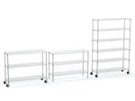 Heavy-Duty NSF Adjustable Wire Shelving Unit with Wheels & Shelf Liners for workshop, garage, storage, or utility use
