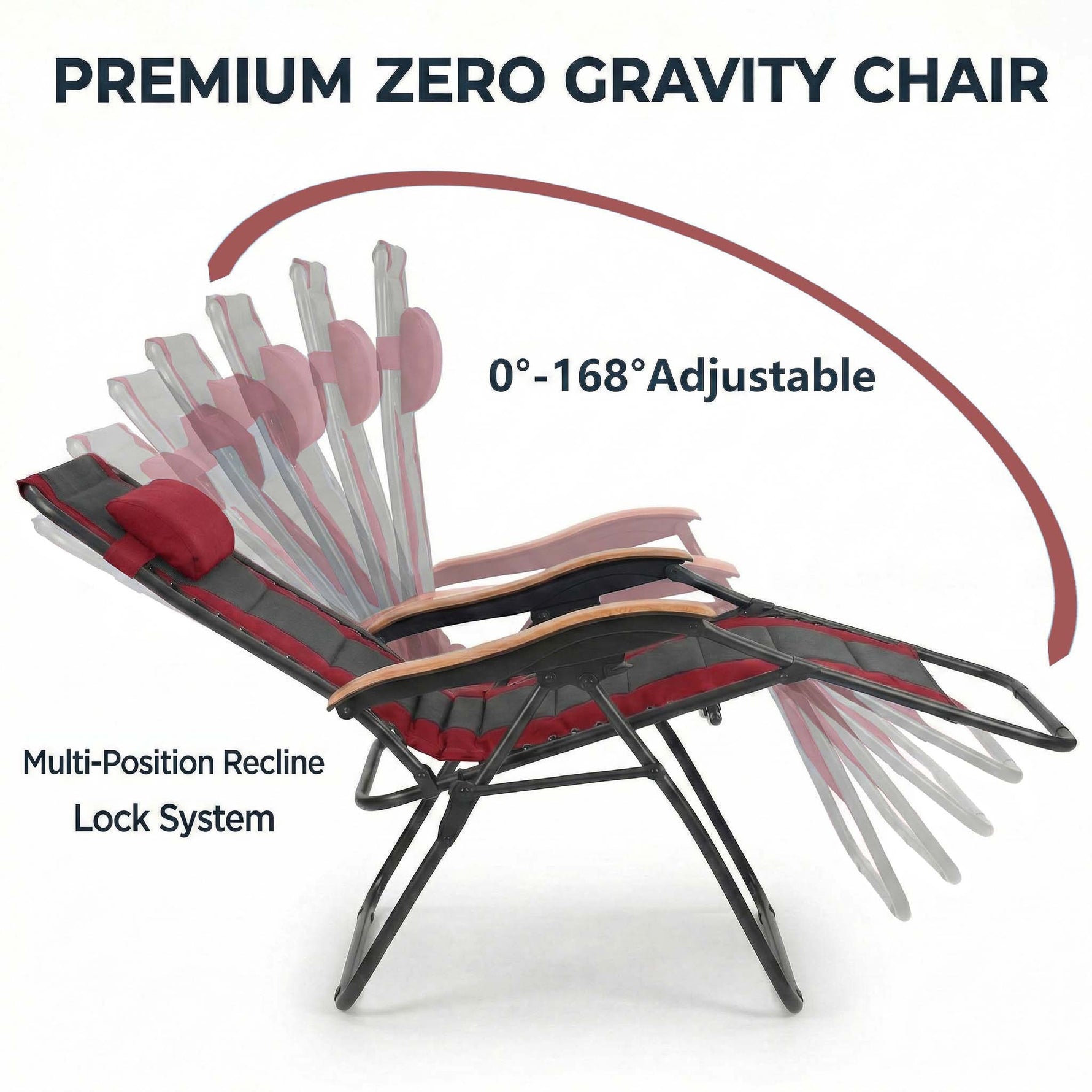 Oversized Padded Zero Gravity Chair with Cup Holder, 400 lb Capacity detail image 7