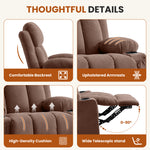 Swivel Rocker Recliner Chair with Vibration Massage, Heat, USB Port and Cup Holderrs detail image 10
