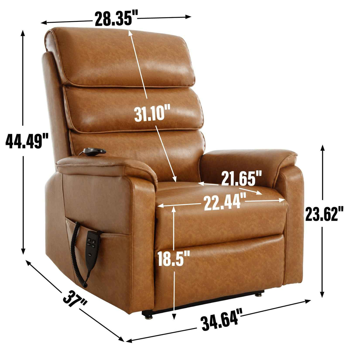 Dual-Motor Power Lift Heat & Massage Recliner detail image 23