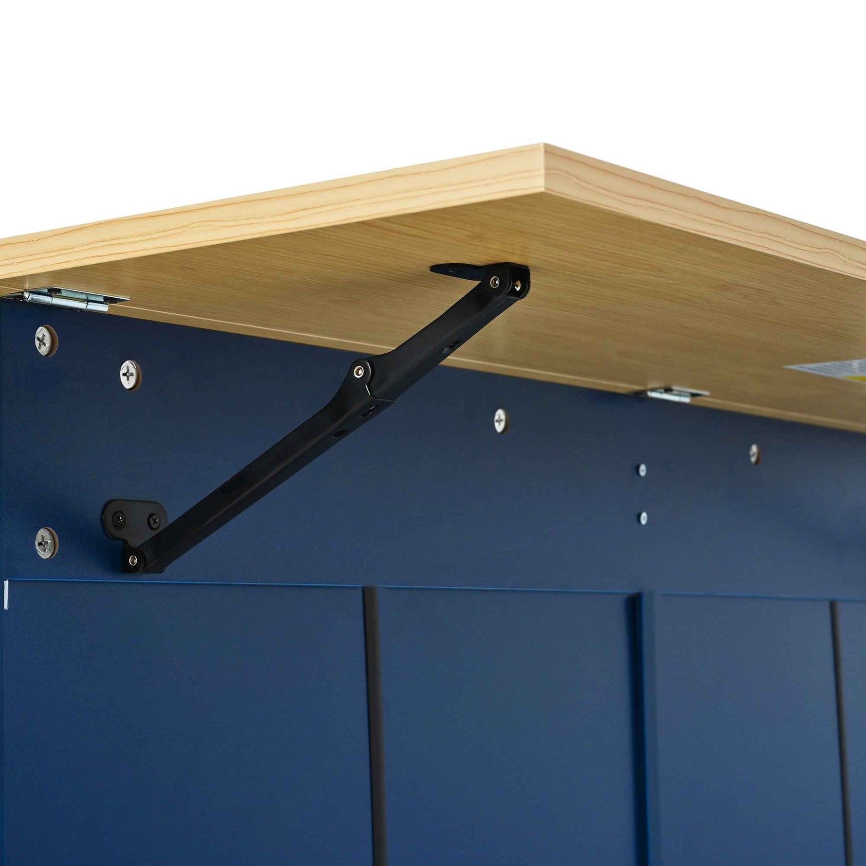 Farmhouse Kitchen Island with Drop Leaf, Power Outlet & 2 Seats product view 14