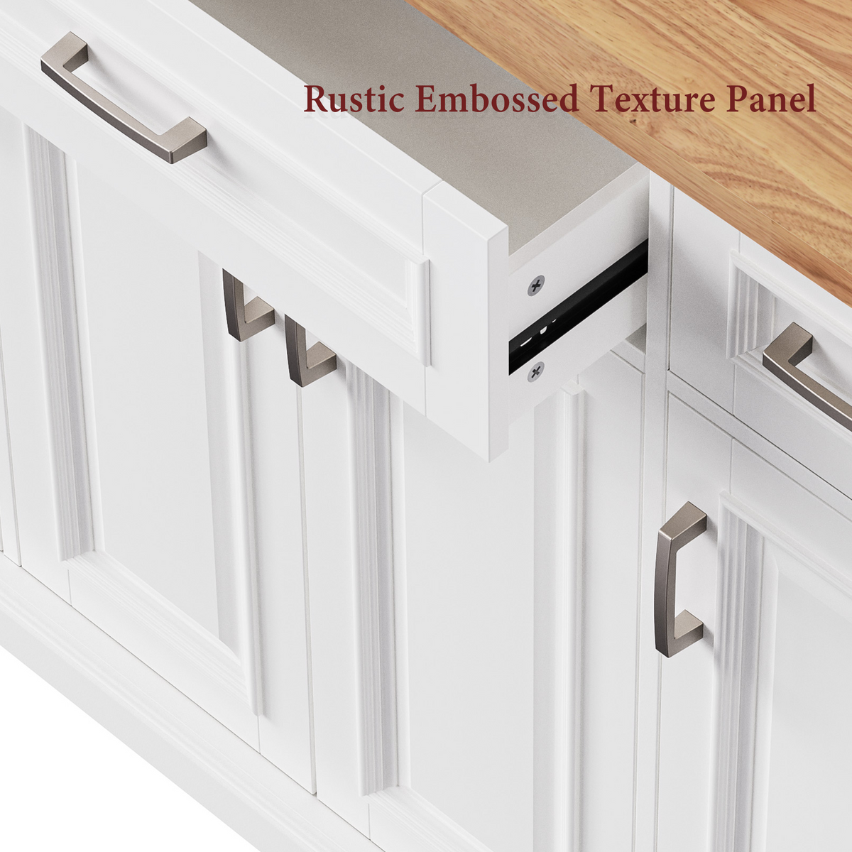 54 in. Rolling Kitchen Island with Drop Leaf & Storage product view 102