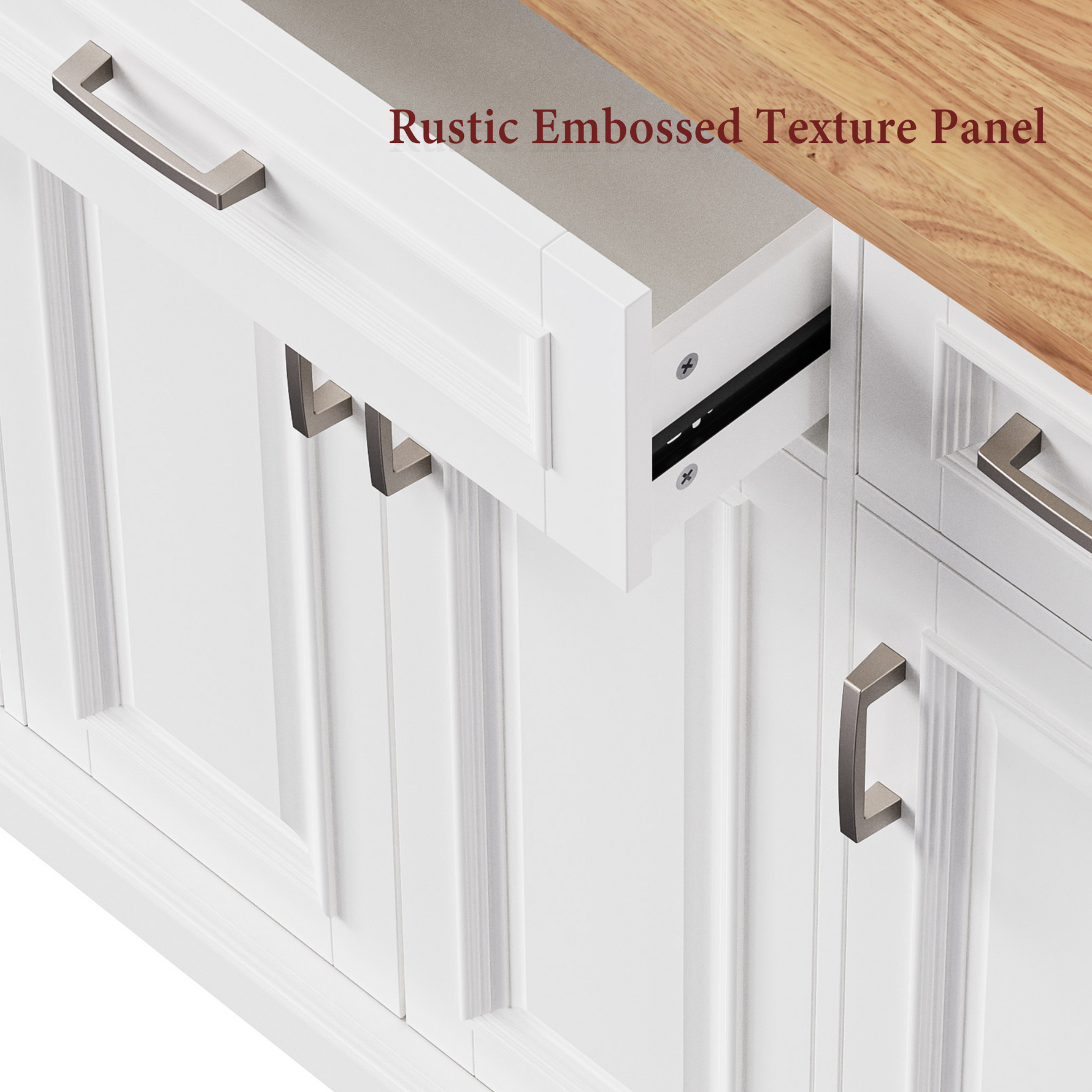 54 in. Rolling Kitchen Island with Drop Leaf & Storage product view 102