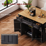 54 in. Rolling Kitchen Island with Drop Leaf & Storage product view 38