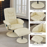 Ergonomic Recliner Chair with Ottoman - 360° Swivel Massage Lounge detail image 8